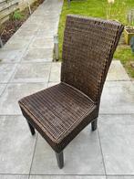 6 rotan eetkamer stoelen, Huis en Inrichting, Stoelen, Gebruikt, Bruin, Riet of Rotan, Vijf, Zes of meer stoelen