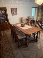 Tafel en stoelen massief eik, Ophalen, Zo goed als nieuw