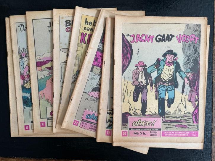 10 Afleveringen "OHEE" 1964 - 1965 (2de en 3de jaargang), Boeken, Stripverhalen, Gelezen, Meerdere stripboeken, Ophalen of Verzenden