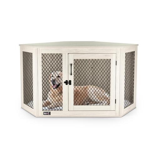 MaxxPet Houten Hondenbench Hoekmodel 132x70x73 cm, Dieren en Toebehoren, Hondenbenches, Nieuw, Ophalen