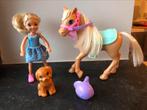 Barbie - Chelsea met pony - paard en hond, Enfants & Bébés, Jouets | Figurines, Enlèvement ou Envoi