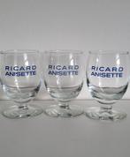 glas ricard anisette 3 glaasjes pastis Ricard anijs, Ophalen of Verzenden, Borrel- of Shotglas, Zo goed als nieuw