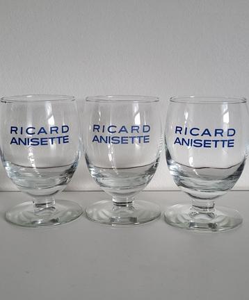 glas ricard anisette 3 glaasjes pastis Ricard anijs, Enlèvement ou Envoi, Comme neuf, Verres et Verres à shot