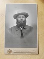 Origineel mannenportret 1906 – baard & hoed, Ophalen of Verzenden, Gebruikt