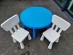 Ikea Mammut ronde tafel en 2 stoeltjes, Gebruikt, Ophalen