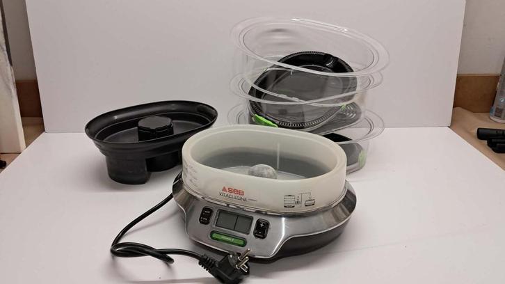 Cuiseur vapeur SEB Vitacuisine Compact – 3 niveaux + bol riz, Elektronische apparatuur, Stoomapparaten, Gebruikt, Ophalen