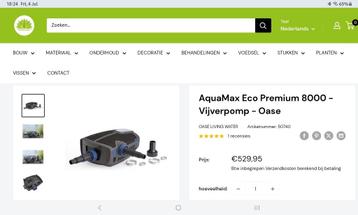 AquaMax Eco Premium 8000 - Vijverpomp - Oase beschikbaar voor biedingen
