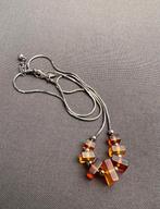 collier d'ambre, argent 925,, Enlèvement ou Envoi, Comme neuf, Argent, Argent