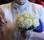 Kort ecru trouwkleed maat 40, Kleding | Dames, Linea raffaelli, Wit, Zo goed als nieuw, Ophalen