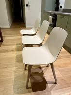 IKEA keukenstoelen ODGER wit/beige 3 stuks, Huis en Inrichting, Ophalen, Kunststof, Overige kleuren, Drie