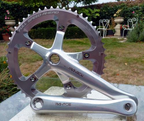 Dura Ace 7700 Full Speed Ahead crankstel single speed, Fietsen en Brommers, Fietsonderdelen, Zo goed als nieuw, Oldtimer, Crankstel of Pedalen