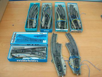 Märklin 5140 elektrische wissels 5 paar +1 paar 5202 1 x5207 beschikbaar voor biedingen