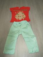 3/4 broek + rood T-shirt 98, Ophalen of Verzenden, Zo goed als nieuw, Meisje, Setje