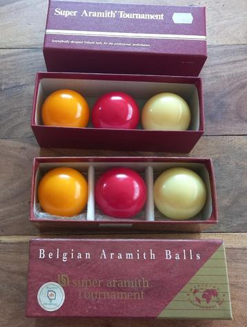 Neuves Billes Aramith Tournament Carambole 61,5 mm beschikbaar voor biedingen