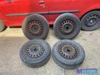 Corsa C stalen velgen banden 175 65 14 inch 4x100, Ophalen, Gebruikt, Opel