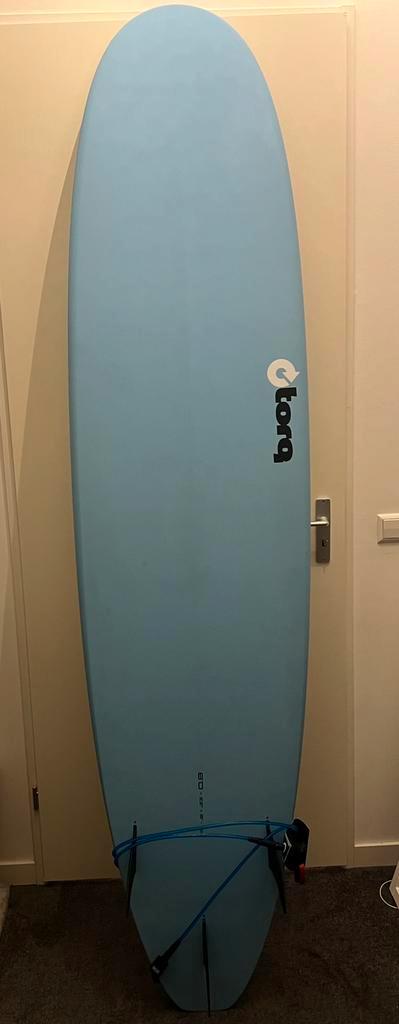 Torq mini longboard 8ft incl fins, leash, boardbag, softrack, Watersport en Boten, Golfsurfen, Zo goed als nieuw, Longboard, Ophalen