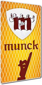 MUNCK PILS retro ontwerp op dubbel metaal 80cm x 45cm, Verzenden, Zo goed als nieuw, Reclamebord