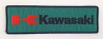 Kawasaki strijkplaatje patch - Groen - 118 x 36 mm, Nieuw