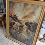 Superbe grande huile sur toile datée de 1944, Antiquités & Art, Art | Peinture | Classique, Enlèvement ou Envoi