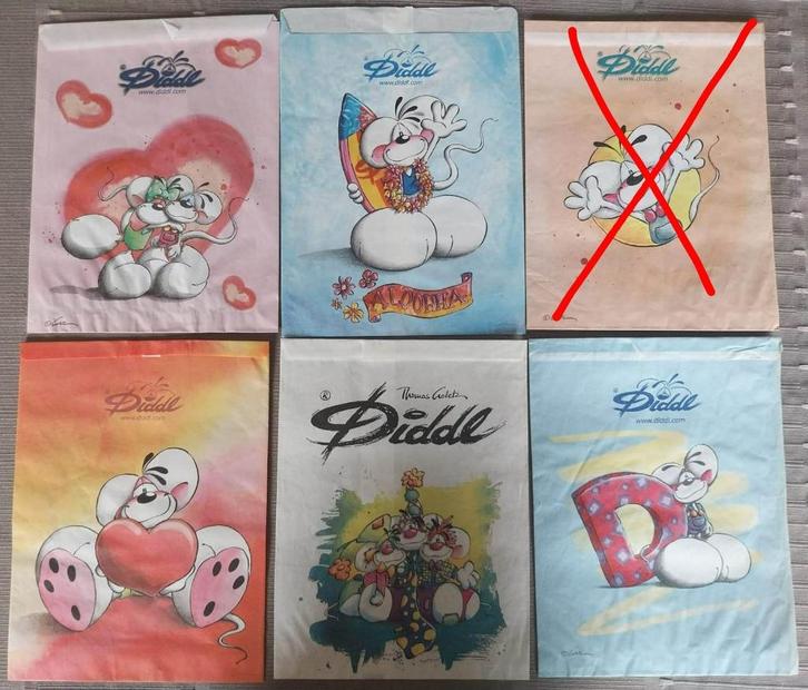 Diddl Zakjes klein/1, Verzamelen, Diddl, Gebruikt, Papier, Kaart of Schrift, Diddl, Ophalen of Verzenden