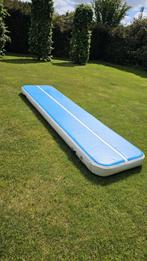 Blauwe airtrack 4m x 1m x 20 cm, Sport en Fitness, Turnen, Ophalen, Zo goed als nieuw, Blauw