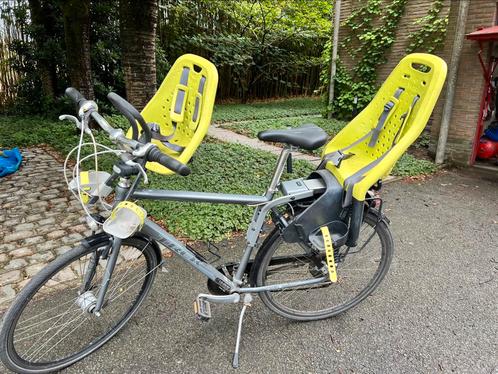 Yepp stoeltjes + bevestiging + windscherm, Fietsen en Brommers, Fietsaccessoires | Fietsstoeltjes, Gebruikt, Voetsteuntjes, Ophalen