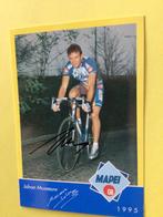 wielerkaart 1995 team mapei  johan museeuw signe, Sport en Fitness, Verzenden, Zo goed als nieuw