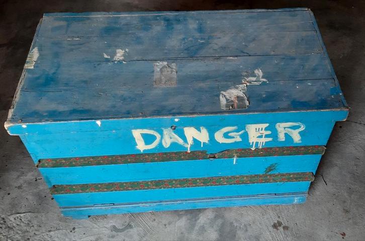 Grote houten kist, Maison & Meubles, Accessoires pour la Maison | Coffres, Comme neuf, Enlèvement