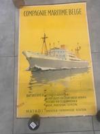 ancienne affiche d'expédition, Collections, Marine, Enlèvement ou Envoi, Utilisé, Bateau à moteur, Autres types