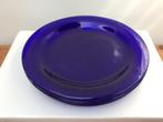 Glazen borden - blauw (4st), Ophalen, Bord(en), Overige stijlen, Glas