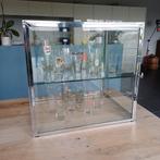 Prachtige Belgische kruideniersvitrine in vernikkeld messing, Ophalen