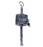 Gebedswiel hangertje zilver, met mantra, Nieuw, Ophalen of Verzenden, Kruis of Symbool, Zilver