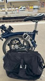 Brompton tempest blue H6RN donkerblauw 6 versnellingen + tas, Fietsen en Brommers, Ophalen, Brompton, 14 tot 16 inch, Versnellingen