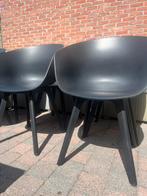 6 zwarte plastic tuinstoelen of binnenstoelen, Ophalen, Gebruikt, Plastic