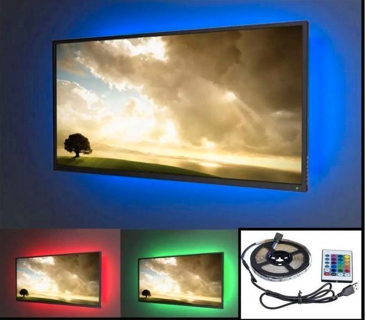 TV LED Strip USB 3 meter-Smart Ambilight-tot 60 inch TV, TV, Hi-fi & Vidéo, Télévisions, Neuf, LED, Enlèvement ou Envoi