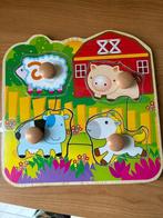 houten kinderpuzzel 4 stukjes, Gebruikt, Ophalen of Verzenden, Van hout, Minder dan 10 stukjes