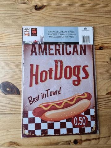 metalen wandplaten Hot Dogs BBQ