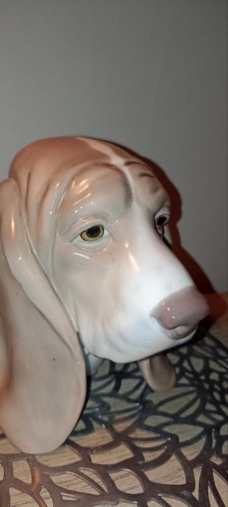 Buste de chien Lladro 1971-1981, Collections, Statues & Figurines, Comme neuf, Animal, Enlèvement ou Envoi