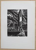 Houtsnede Frans Masereel: LUIK: het Albertkanaal, Antiek en Kunst, Verzenden