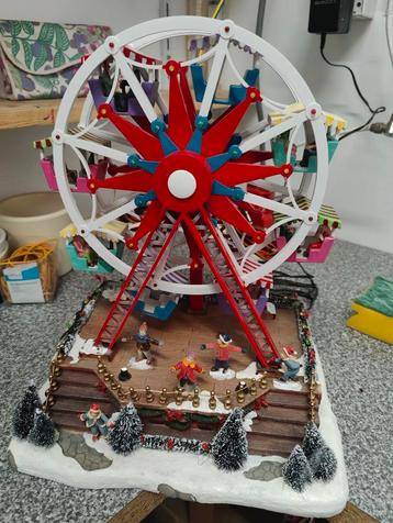 Kerstdorp, reuzenrad kermis perfect werkend, Enlèvement ou Envoi