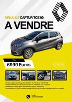 Renault Captur Zen Energy TCe 90 (E6C) Essence, Autos, Isofix, Gris, Tissu, Achat