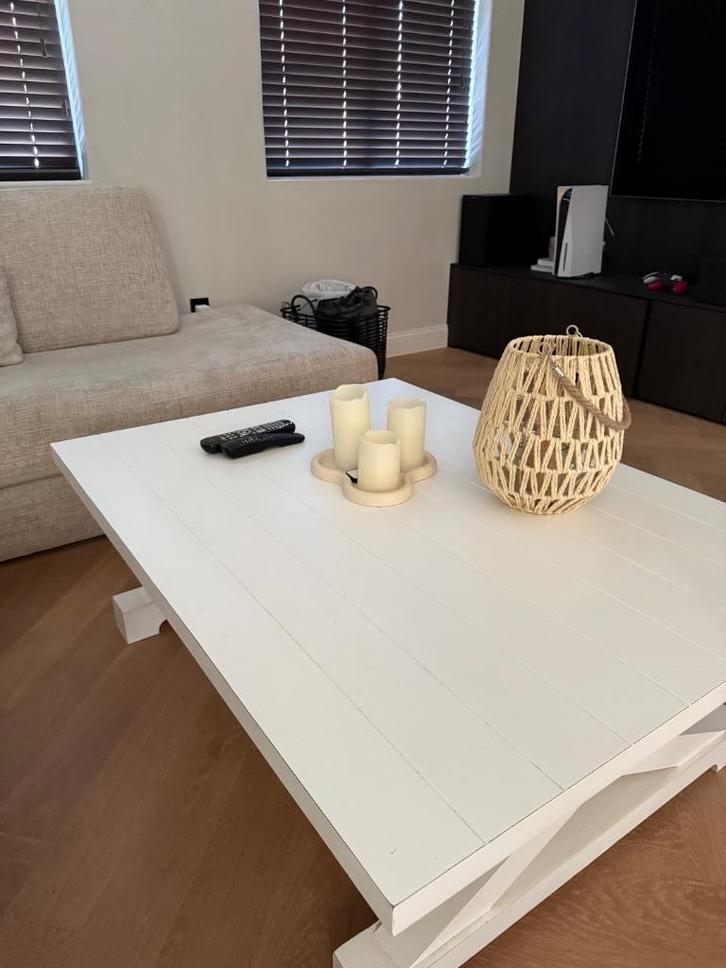 Witte salontafel, Huis en Inrichting, Tafels | Salontafels, Zo goed als nieuw, Minder dan 50 cm, 50 tot 100 cm, 100 tot 150 cm