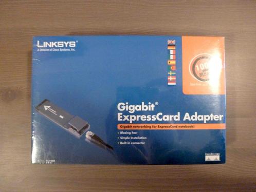 Linksys Gigabit ExpressCard Adapter (nieuw), Informatique & Logiciels, Commutateurs réseau, Neuf, Enlèvement ou Envoi