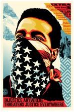 Shepard Fairey,(Obey) gesign , American Rage, Antiek en Kunst, Kunst | Litho's en Zeefdrukken, Ophalen of Verzenden