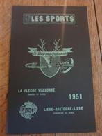 Programme La flèche wallonne 1951, Collections, Livre ou Revue, Utilisé, Enlèvement ou Envoi