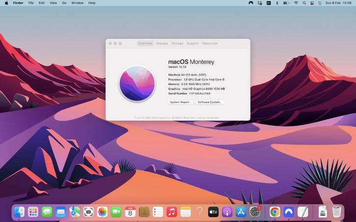 Macbook Air 13 (2017), Informatique & Logiciels, Apple Desktops, Utilisé, Autres modèles, SSD, Moins de 2 Ghz, 8 GB, Enlèvement
