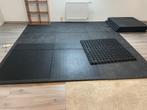 rubberen matten  100x100x45 sport fitness rubber tegels, Ophalen, Zwart, Overige typen, Zo goed als nieuw
