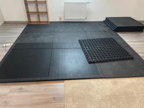 rubberen matten  100x100x45 sport fitness rubber tegels, Huis en Inrichting, Stoffering | Vloerbedekking, Zo goed als nieuw, Overige typen
