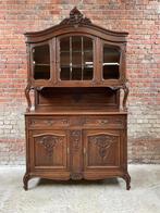 Franse eikenhouten vitrinekast / buffetkast, Ophalen
