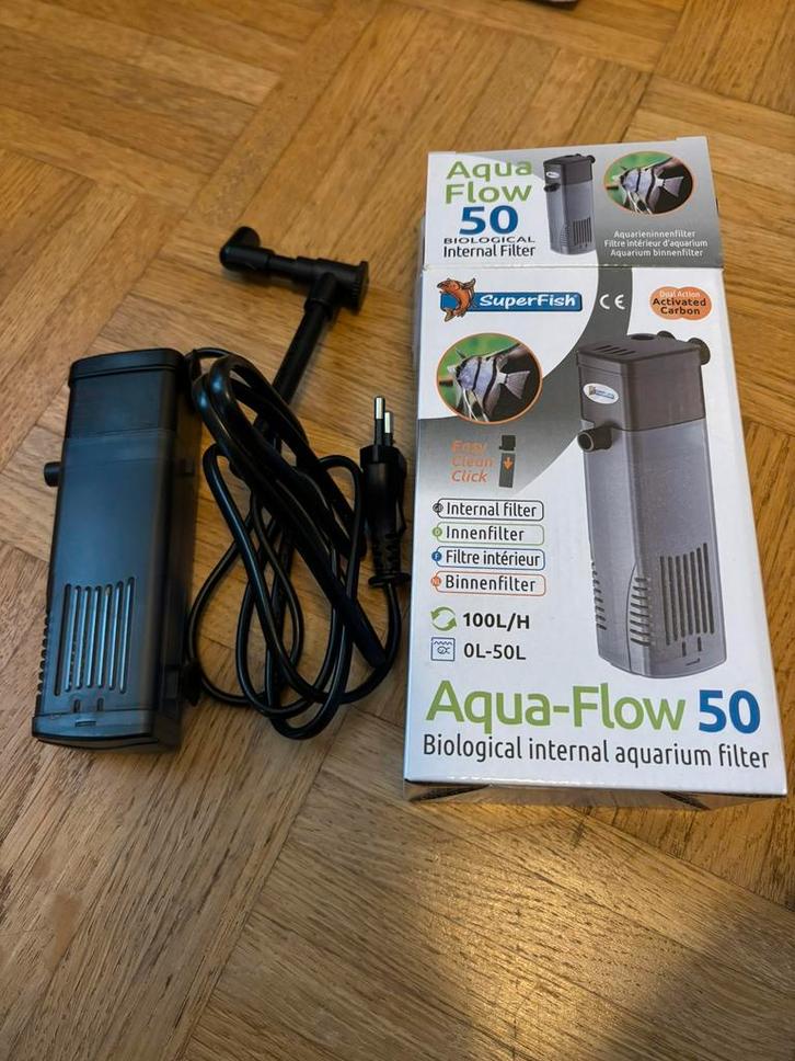 Superfish Aqua Flow 50 - Aquarium binnenfilter, Dieren en Toebehoren, Vissen | Aquaria en Toebehoren, Zo goed als nieuw, Filter of Co2